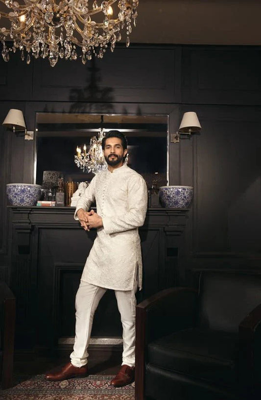 HSY -  White Chikan (Menswear)