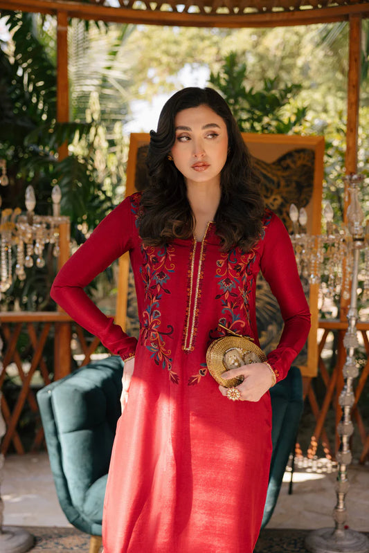 HUMAYUN ALAMGIR ( WOMENWEAR) - Red Kaftan