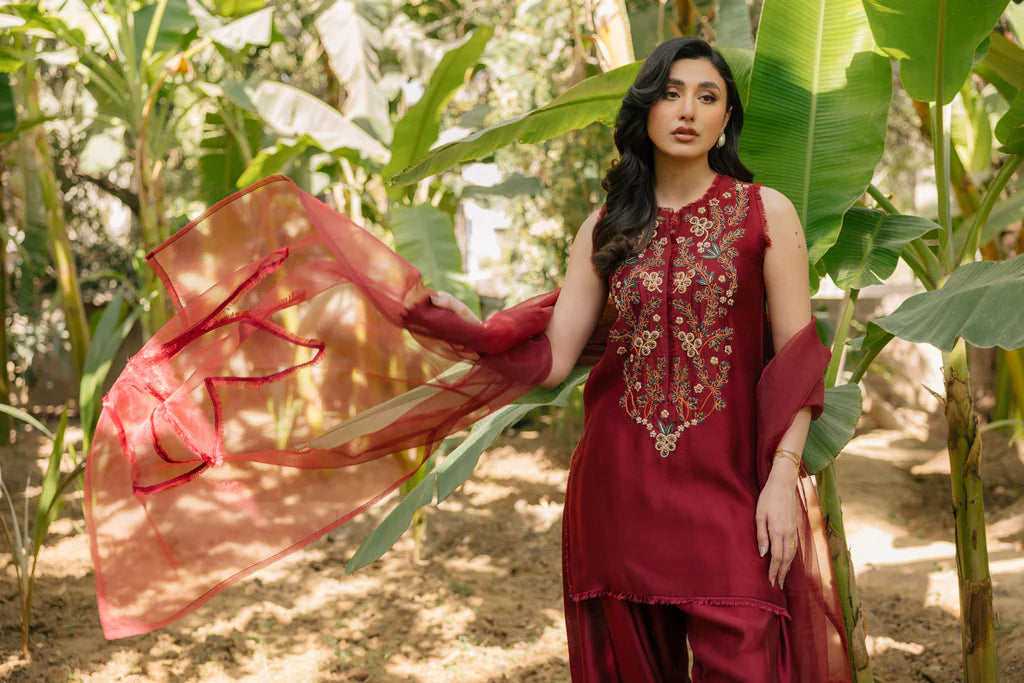 HUMAYUN ALAMGIR ( WOMENWEAR) - Red Ruffle