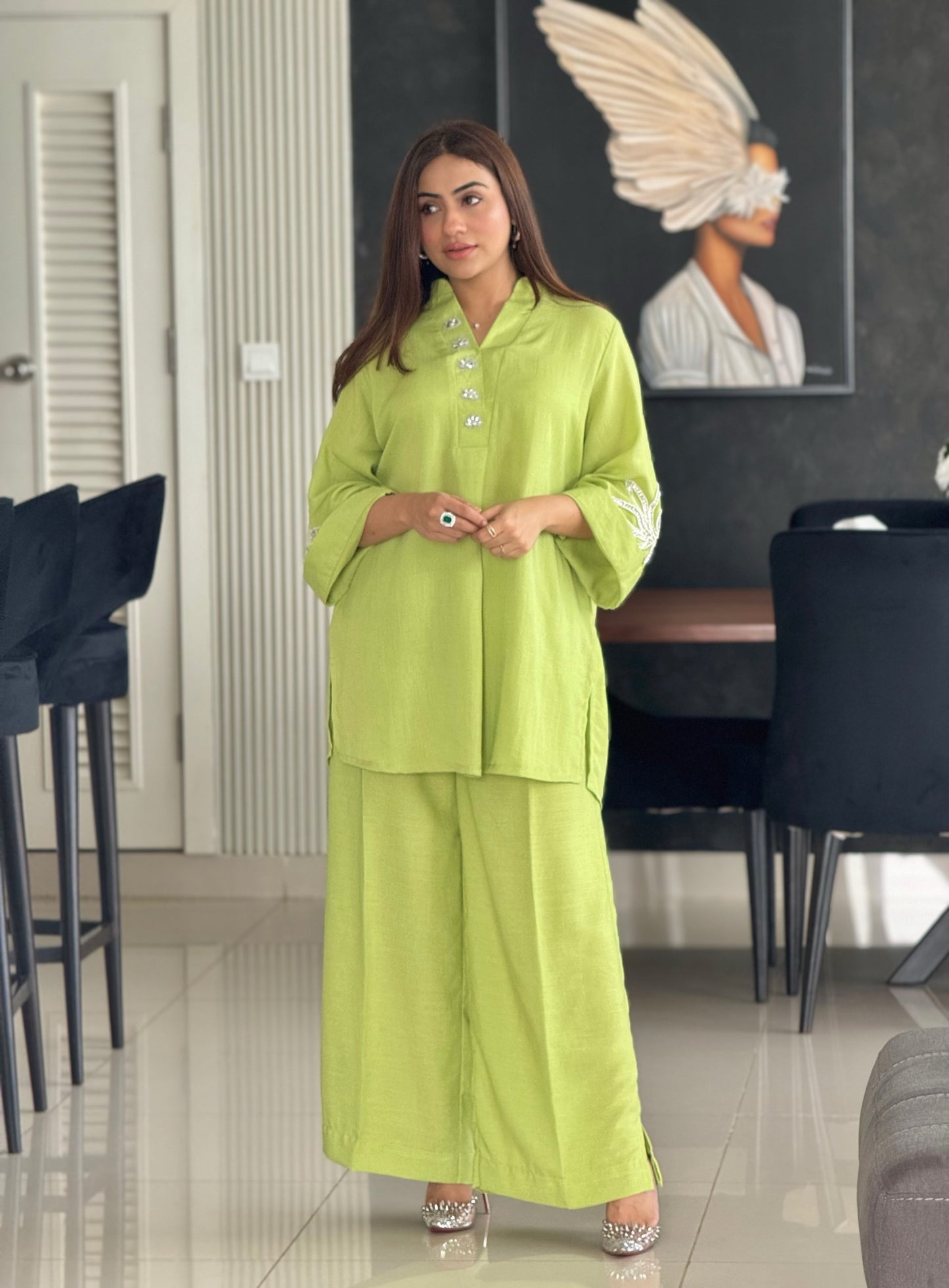 Hafsa Malik - Lime Green Coord Set