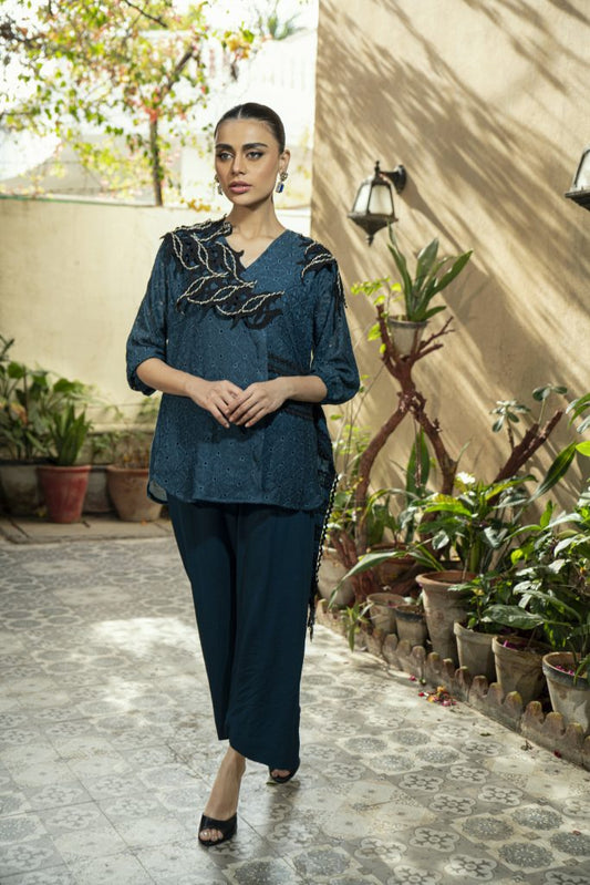 YUMNA KAMRAN - Azal Teal Blue