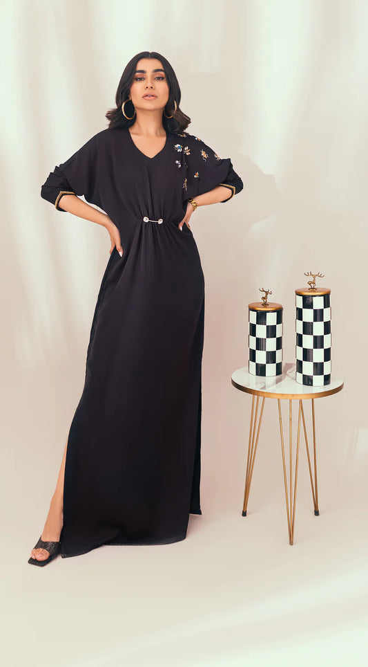 SABEEN ABBAS - Beetle Black Kaftan