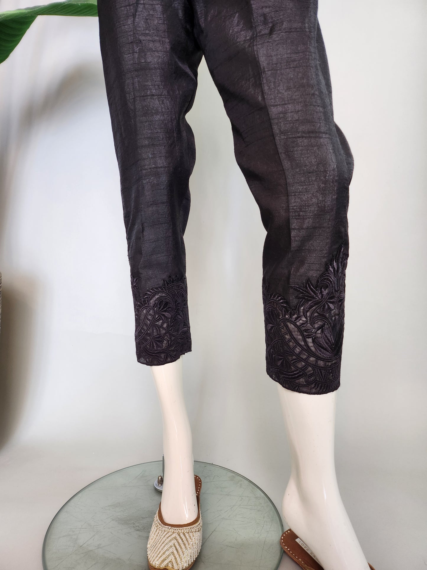 SABEEN MANEKIA - Black AJ Cutwork Pant