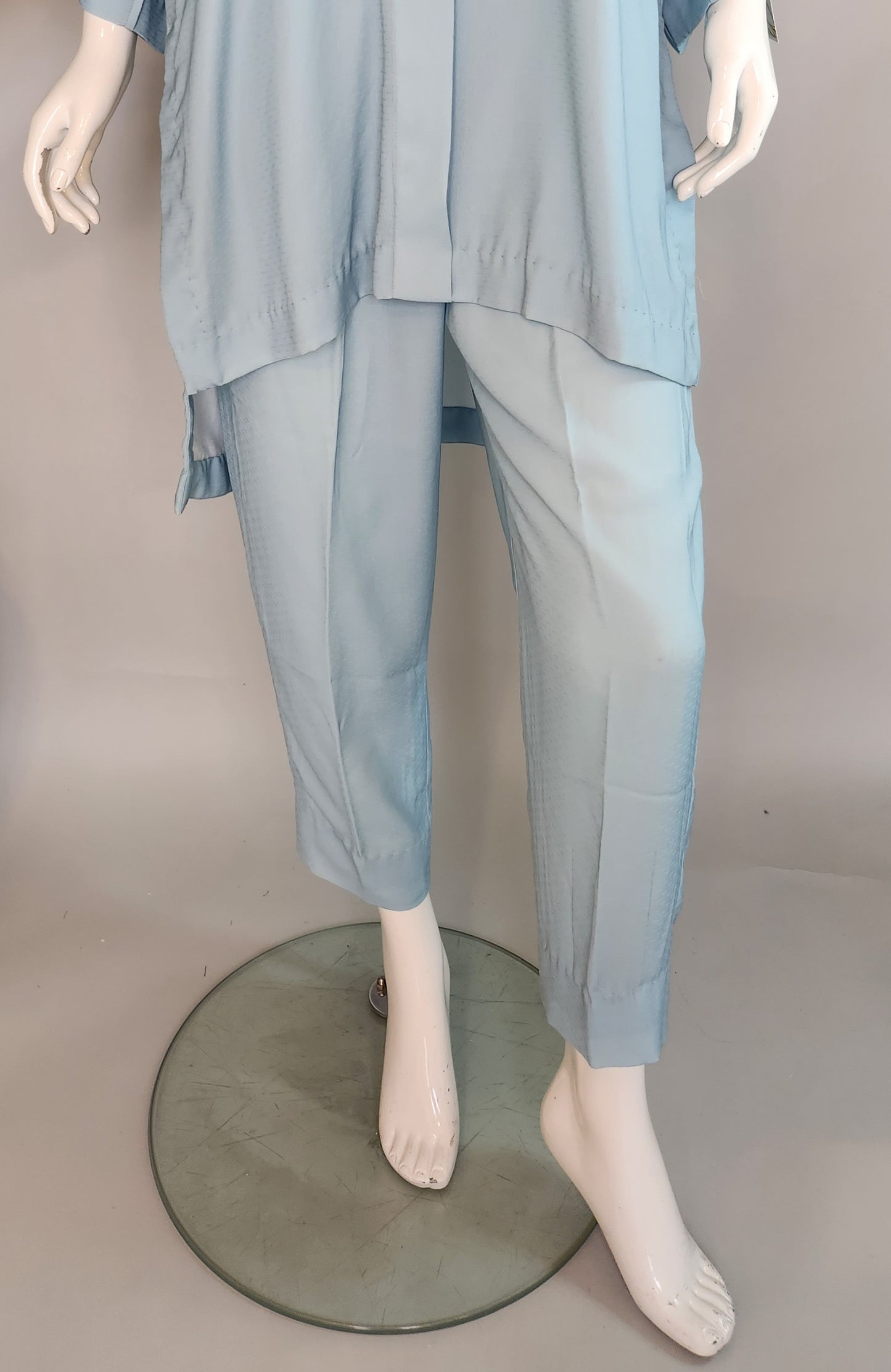 AYESHA MAHMOOD - Ice Blue Plain Co-Ord Set