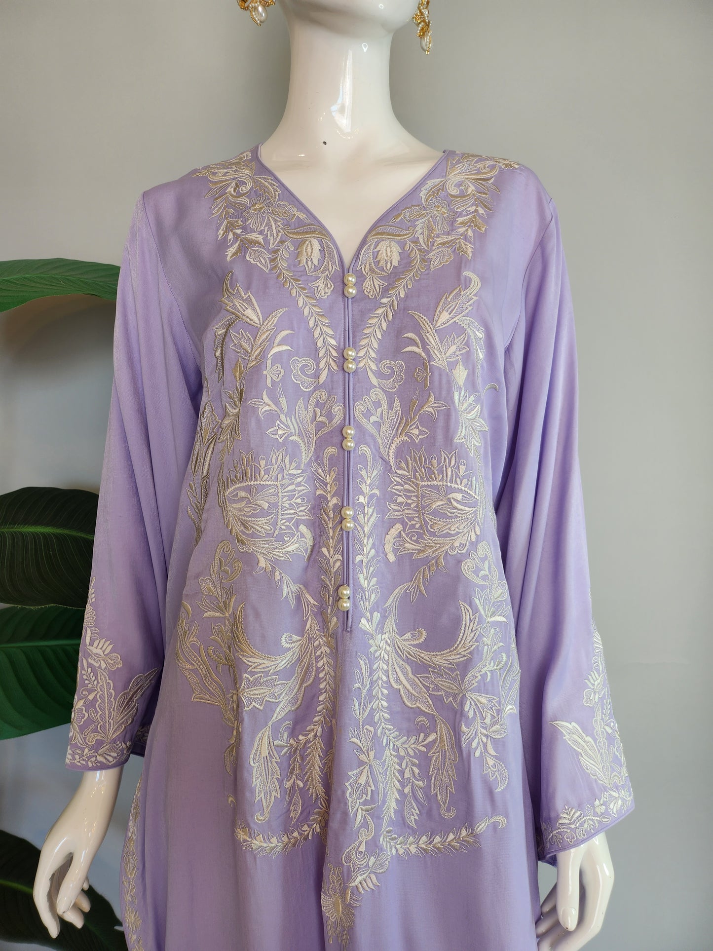 SADAF AHMAD - Lavender Embroidered Kurta