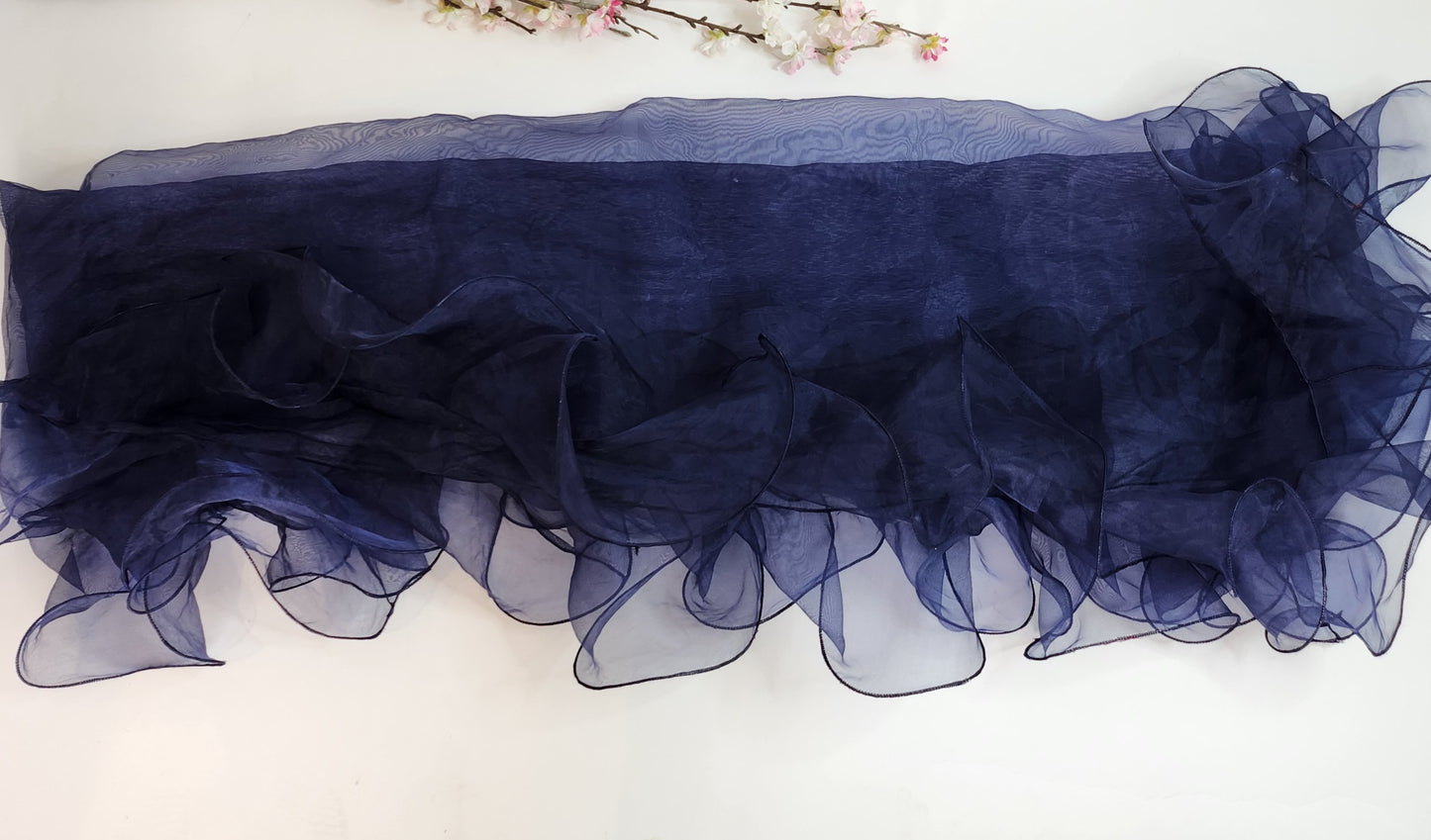 SABEEN MANEKIA - Blue Frill Organza Dupatta