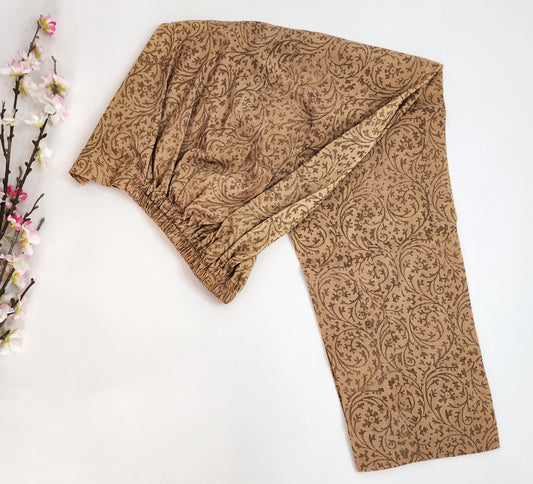 SABEEN MANEKIA - Beige Block Print Pant