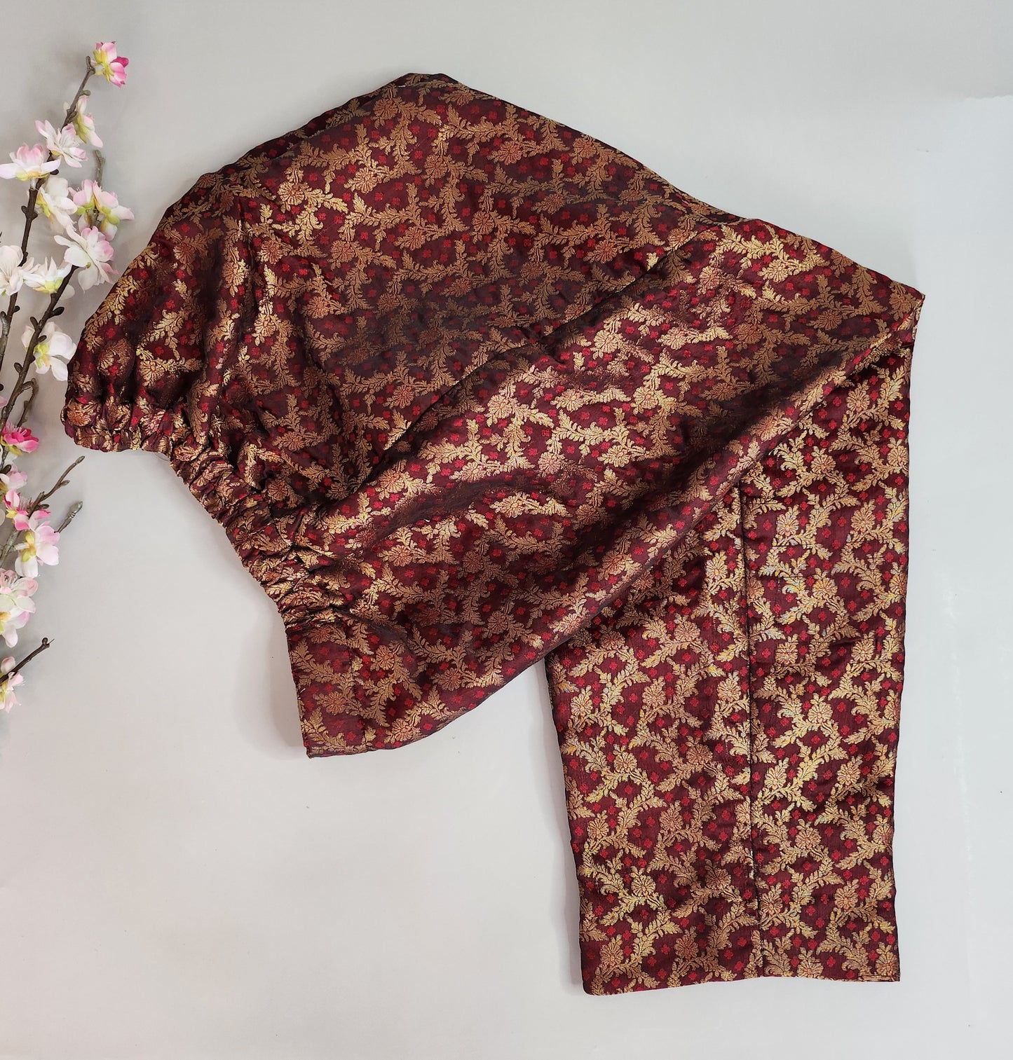 SABEEN MANEKIA - Maroon Banarsi Pant