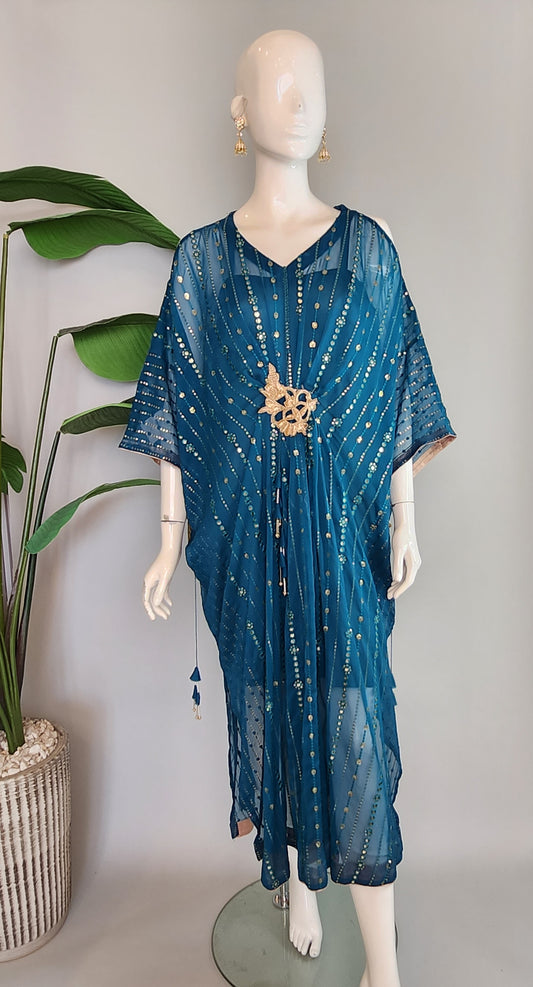 HOUSE OF REINA - Teal Kaftan