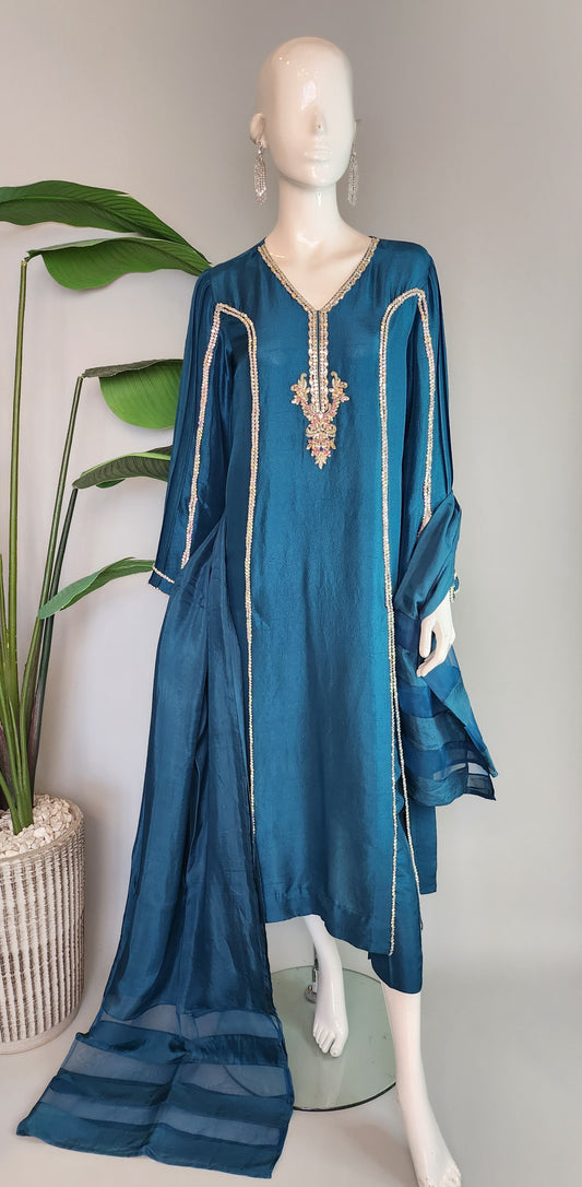 Mehak Yaqoob Couture - Teal Green