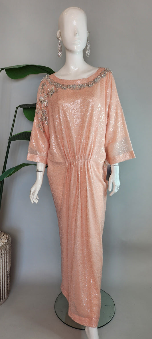 ZABRIC BY ZULEKHA AND SANA - Blush Kaftan