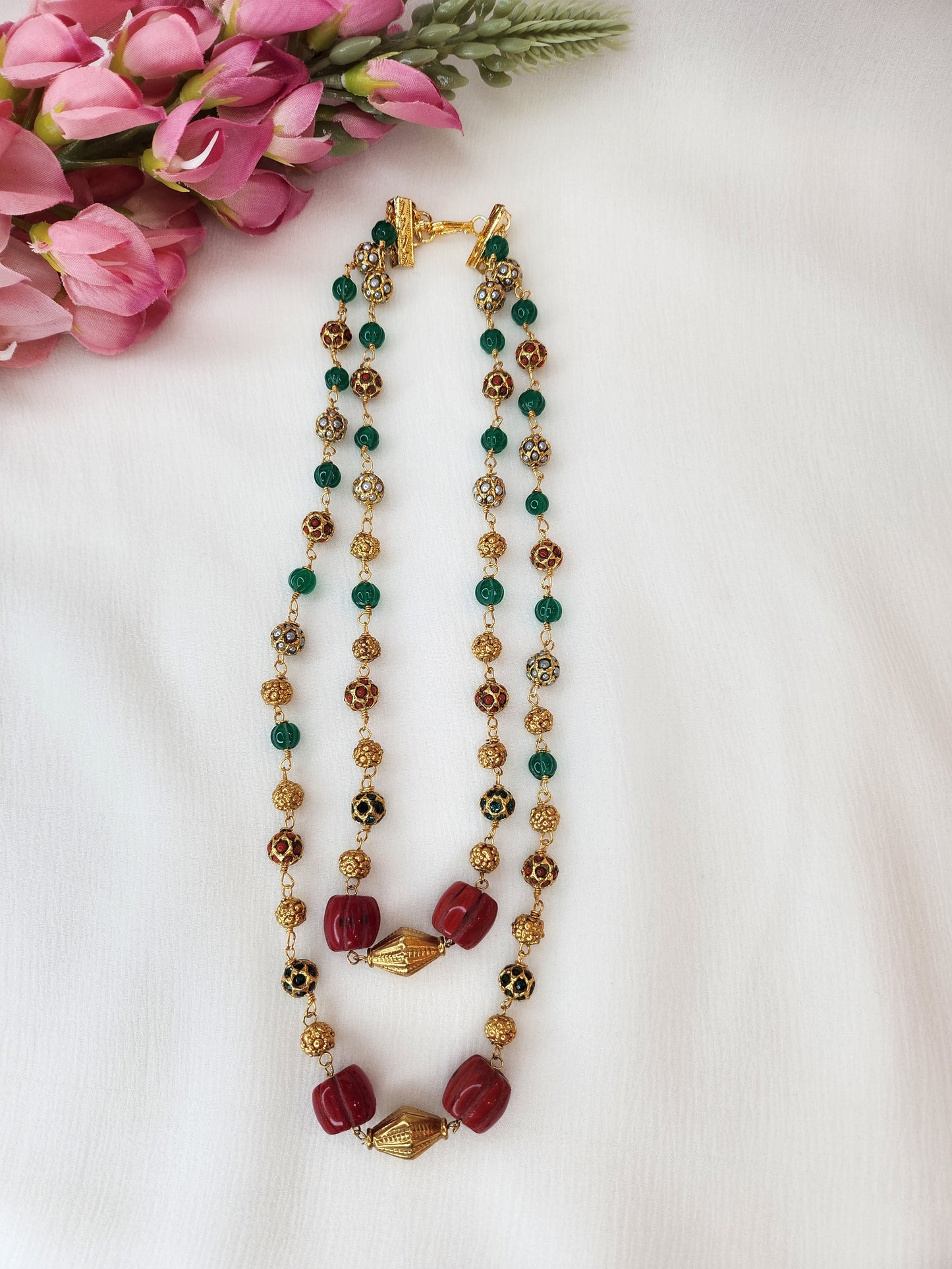 VINANTI MANJI JEWELRY - Multi color layer necklace