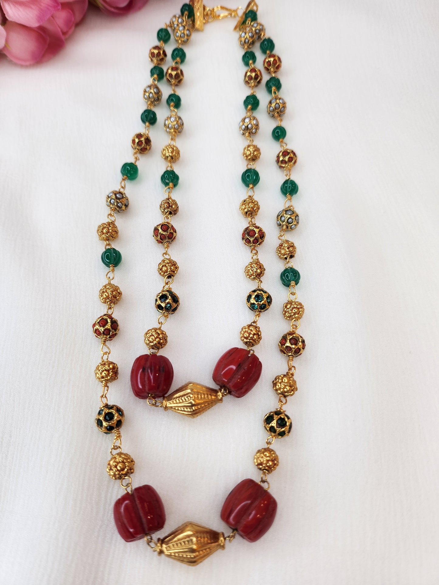 VINANTI MANJI JEWELRY - Multi color layer necklace