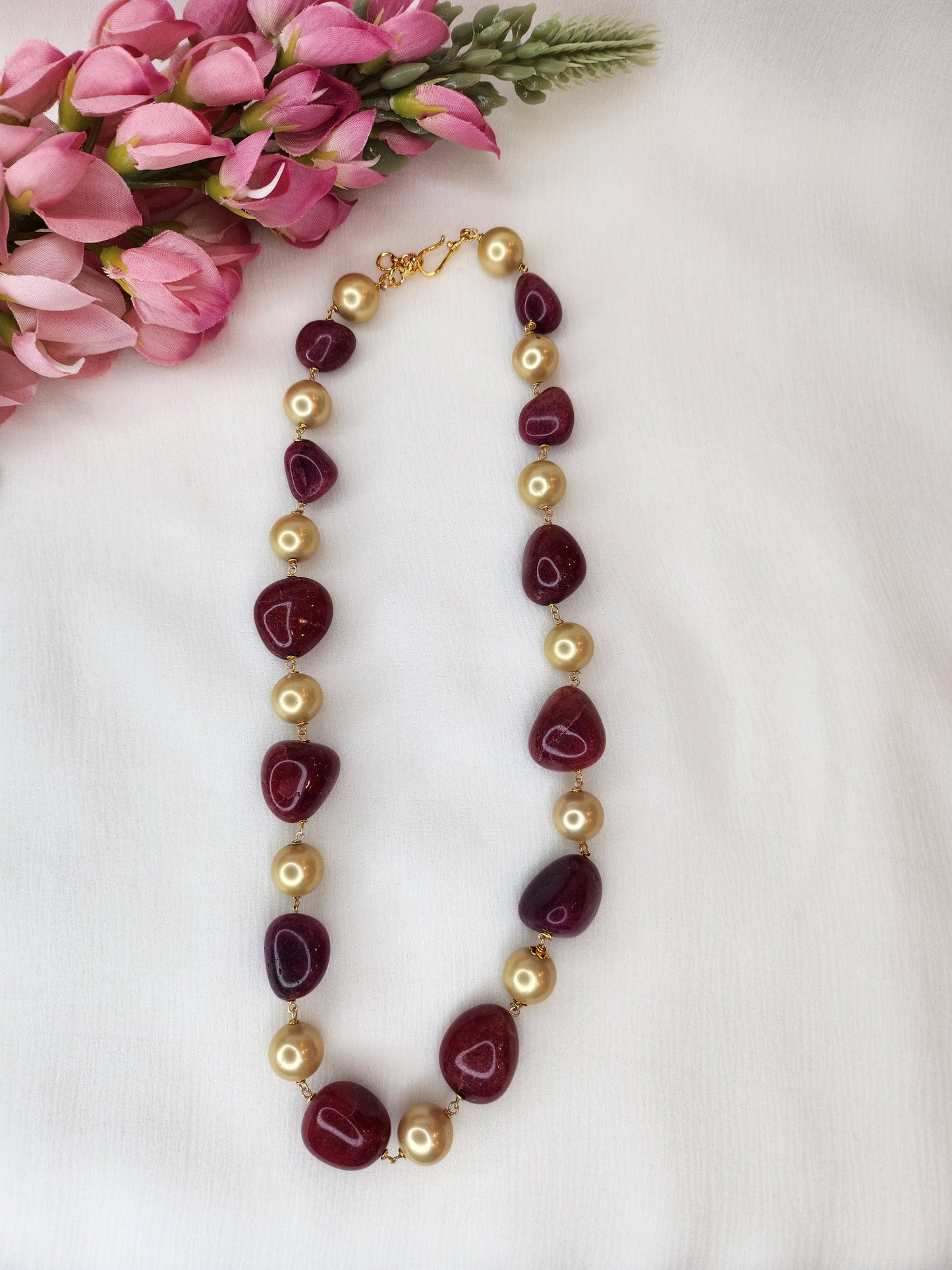 VINANTI MANJI JEWELRY - Red stone necklace