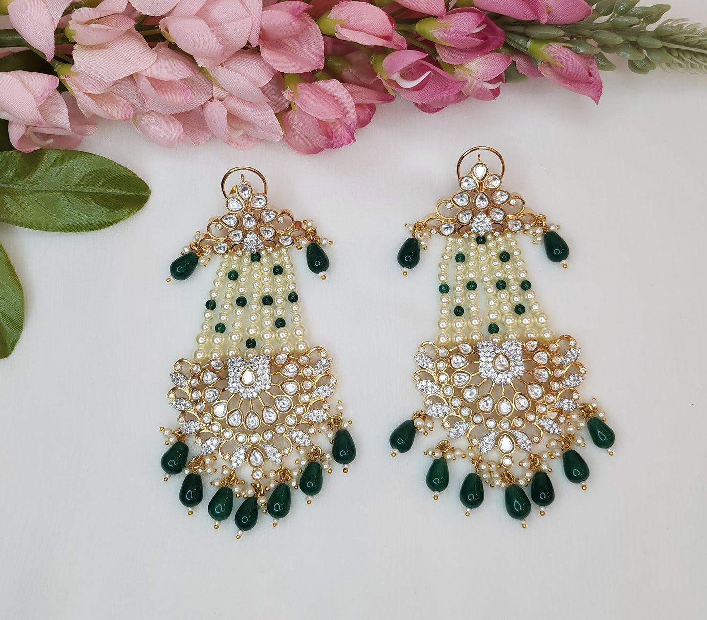 THE BUTTERFLY EFFECT - Chandelier Green earrings