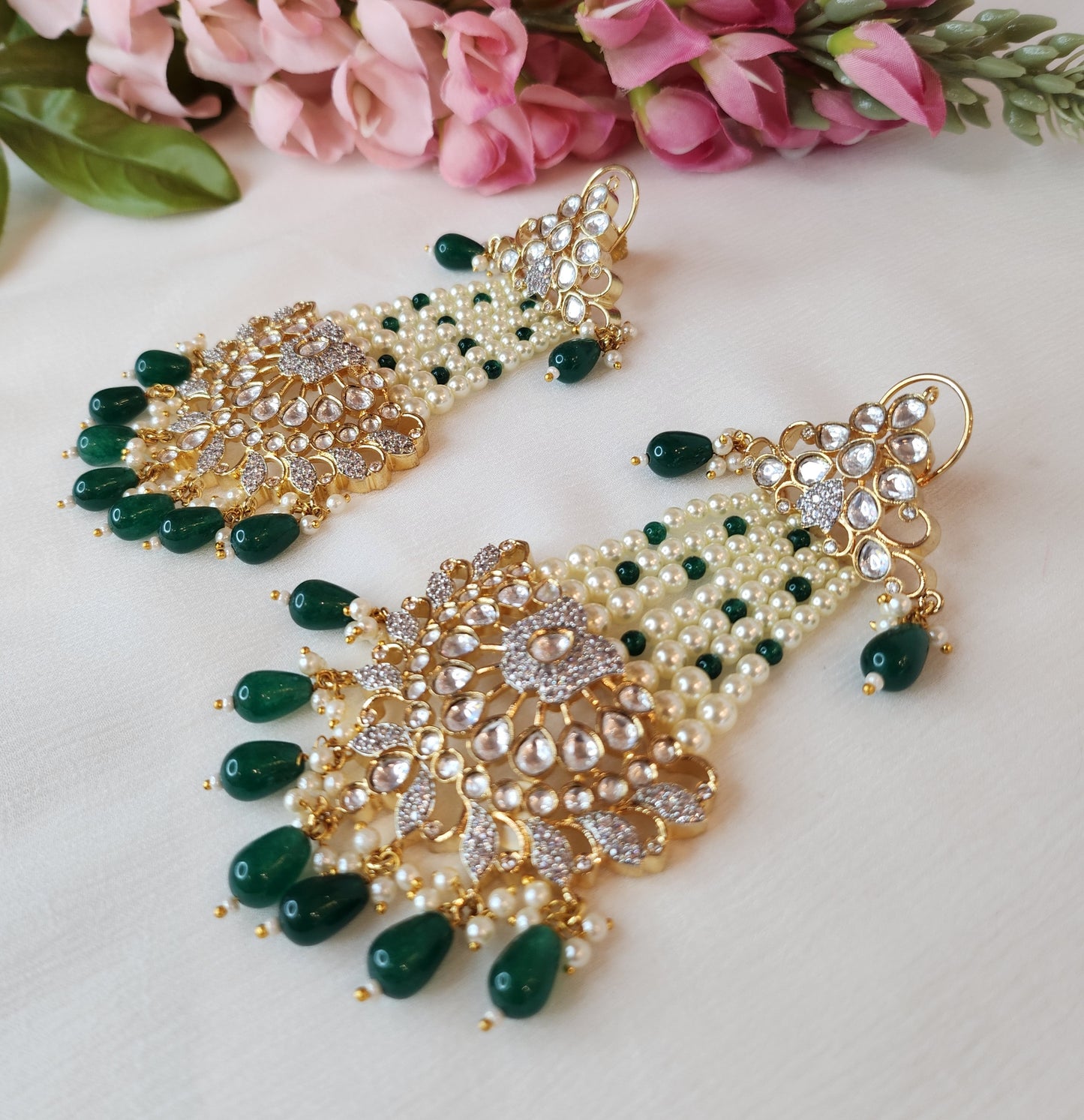 THE BUTTERFLY EFFECT - Chandelier Green earrings