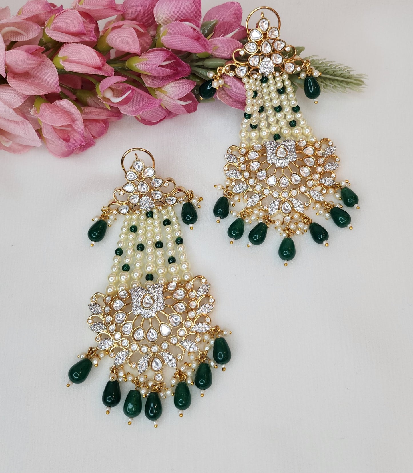 THE BUTTERFLY EFFECT - Chandelier Green earrings