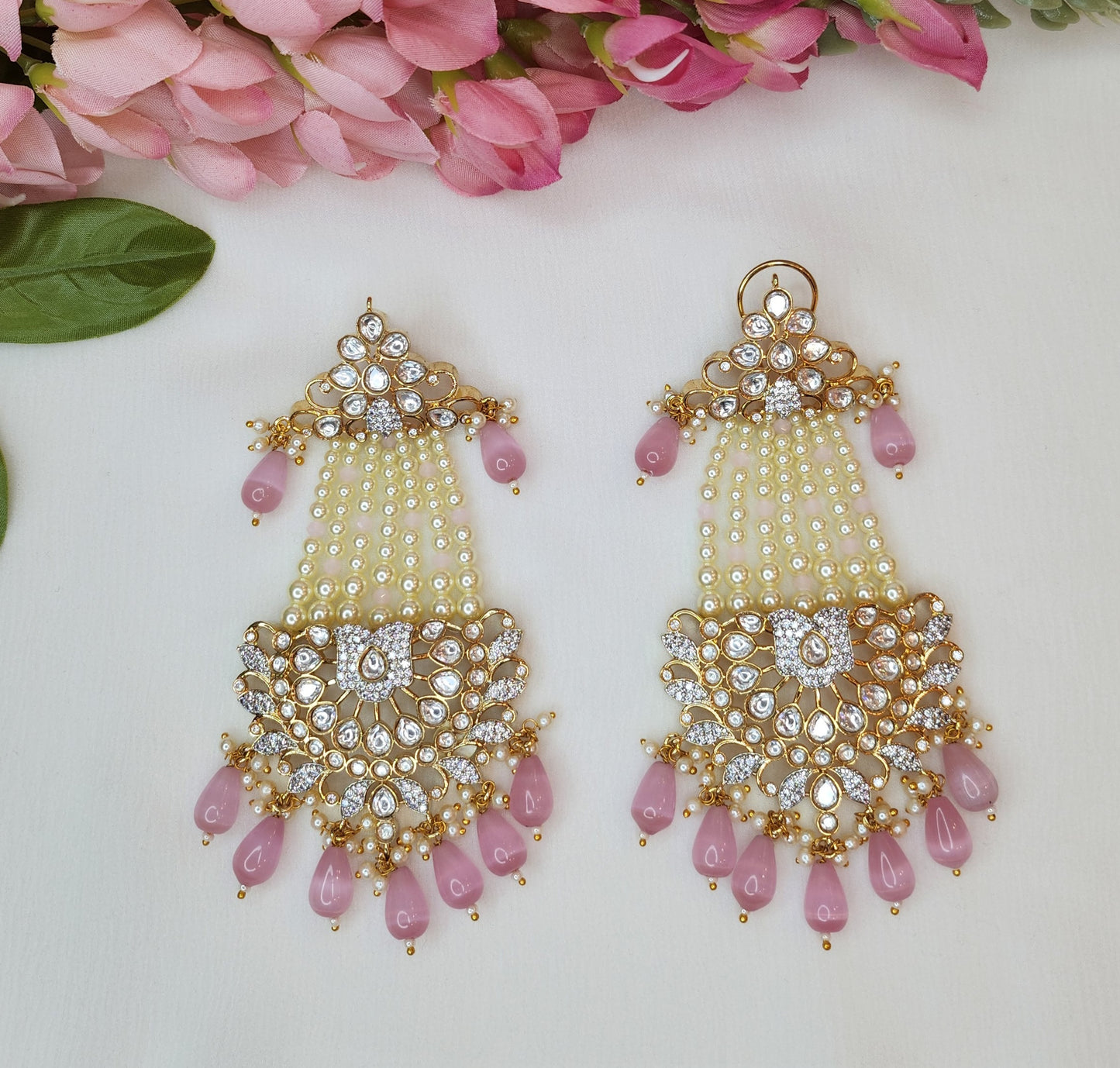 THE BUTTERFLY EFFECT - Chandelier Pink  earrings