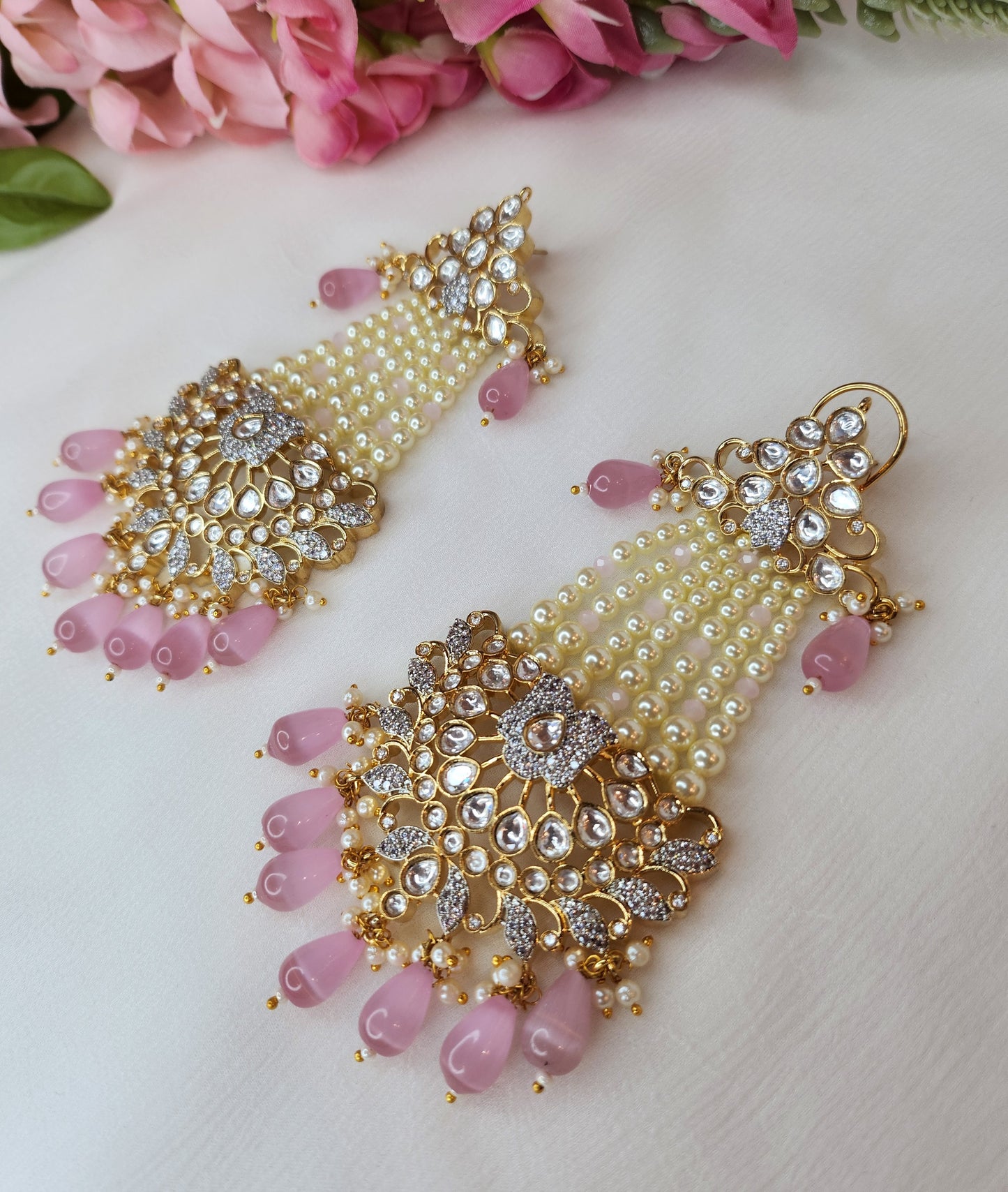 THE BUTTERFLY EFFECT - Chandelier Pink  earrings