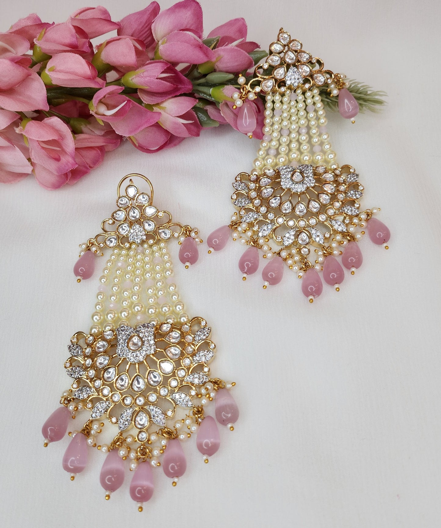 THE BUTTERFLY EFFECT - Chandelier Pink  earrings