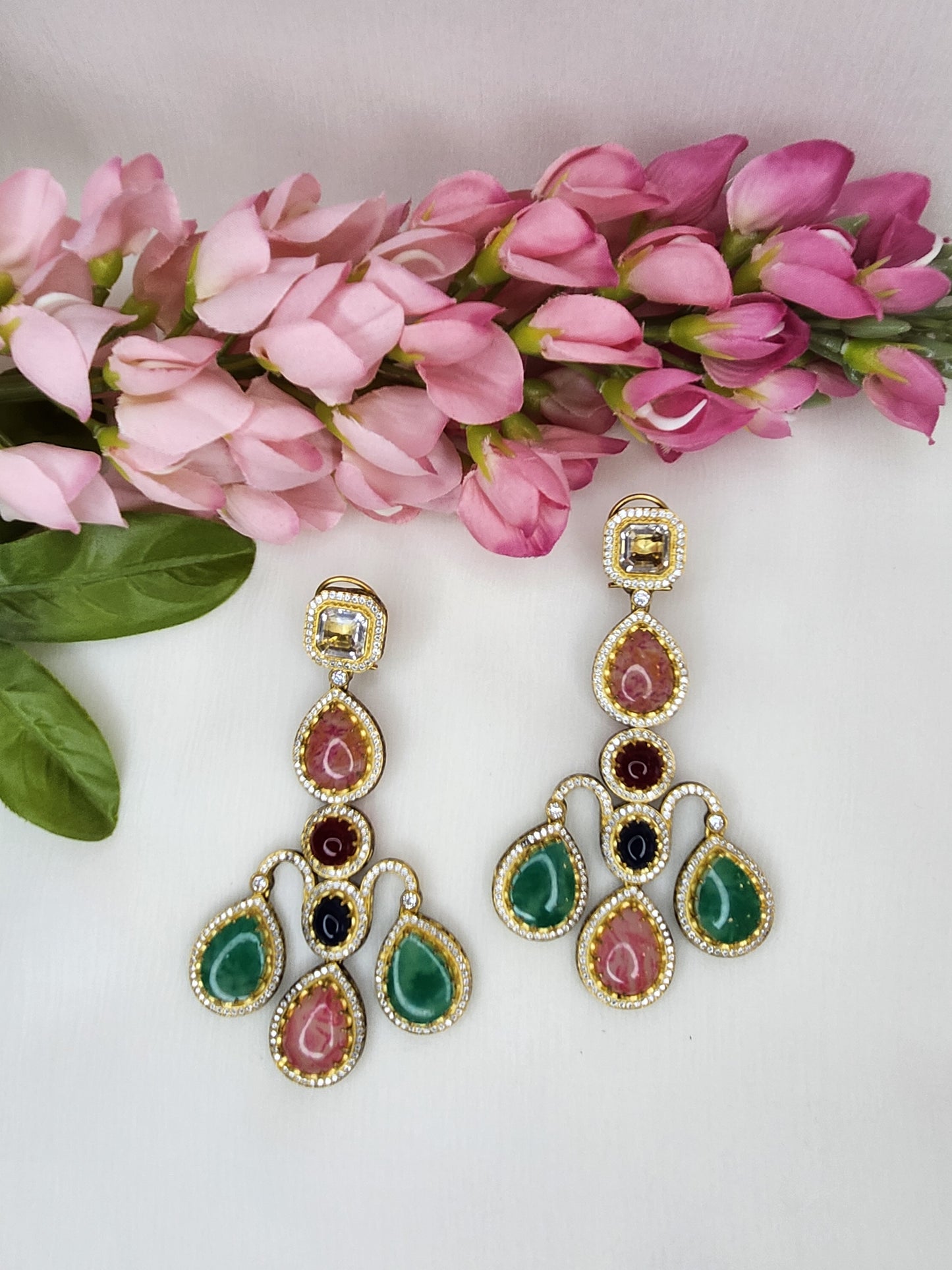 THE BUTTERFLY EFFECT - Multi-color Chandelier earrings