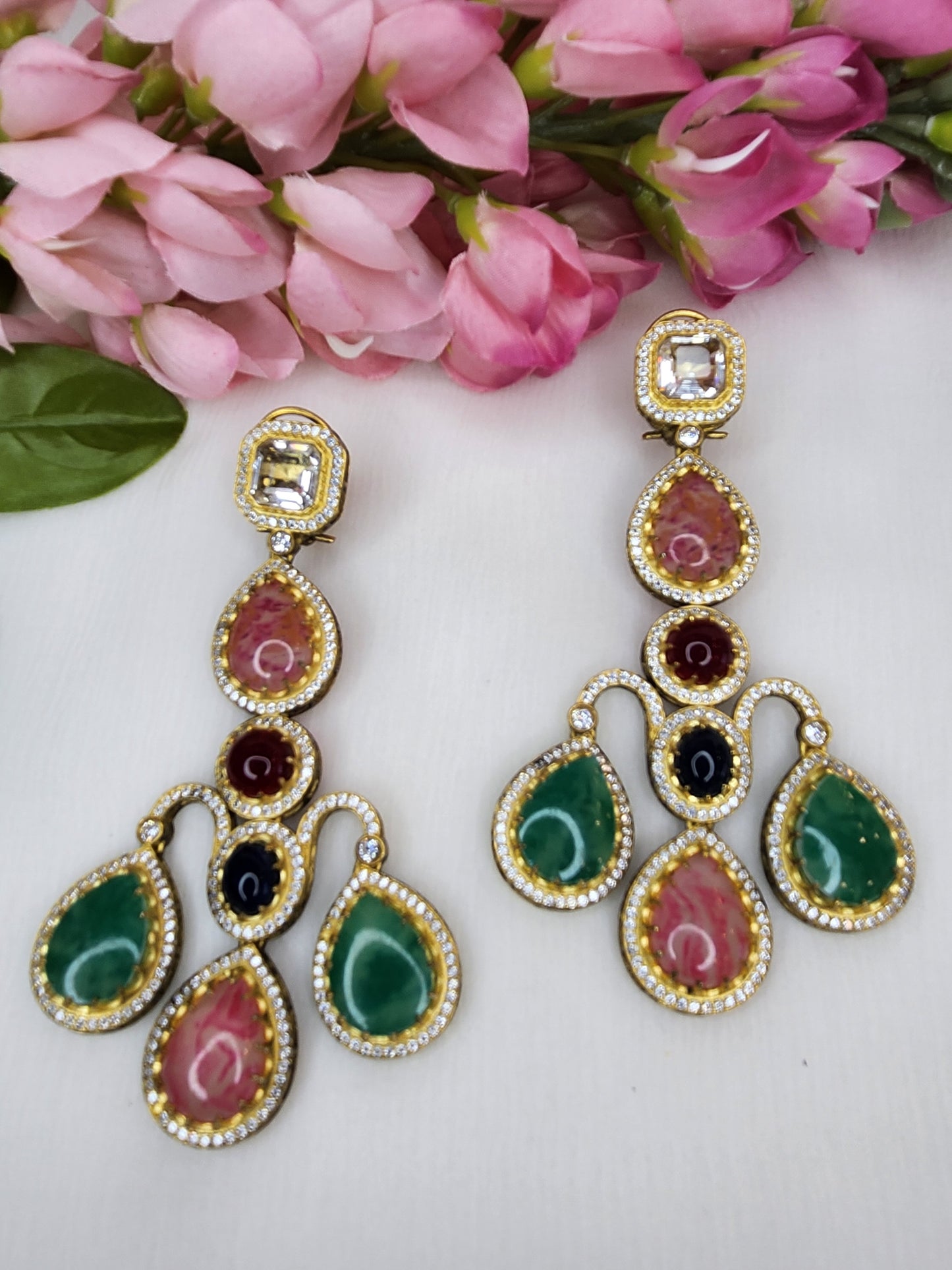 THE BUTTERFLY EFFECT - Multi-color Chandelier earrings