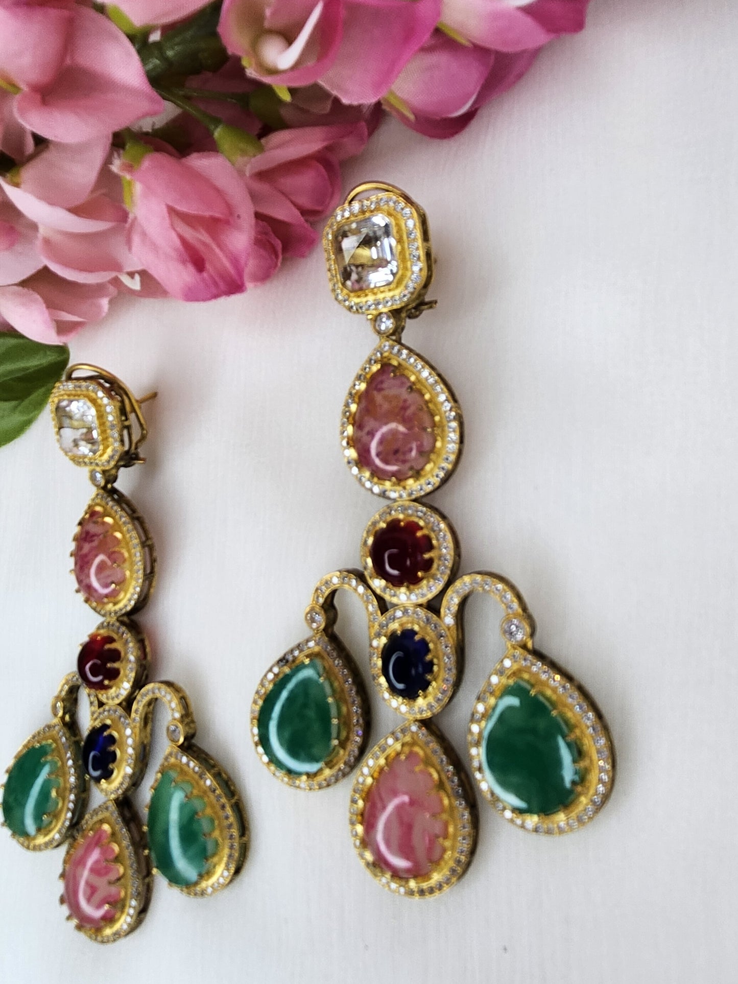 THE BUTTERFLY EFFECT - Multi-color Chandelier earrings