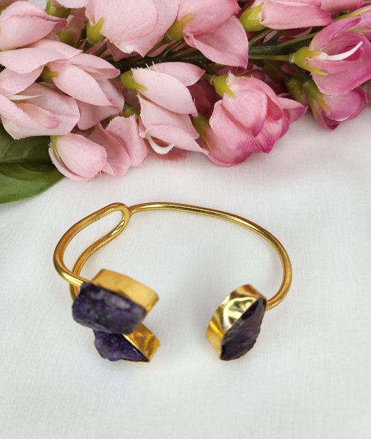 THE BUTTERFLY EFFECT - Purple precious gem bangle