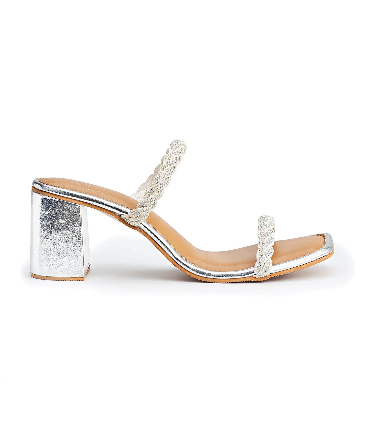 LOVE KAARI - Aza Silver Block Heel