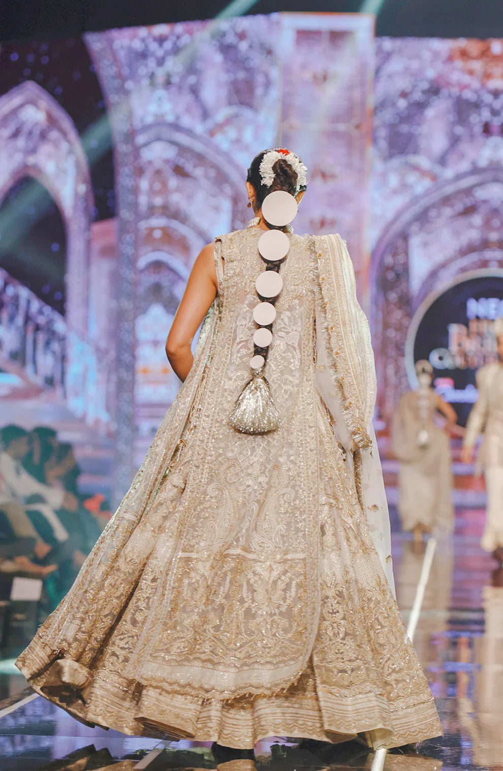 HSY - Net Lehenga Choli With Tabard