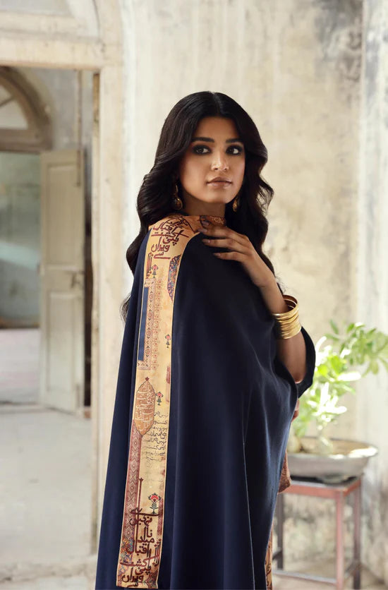 Manto - Dasht Blue & Gold Cape