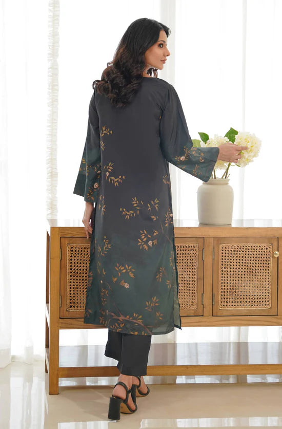 Manto - Shajar  Co-ord Set - Black & Green