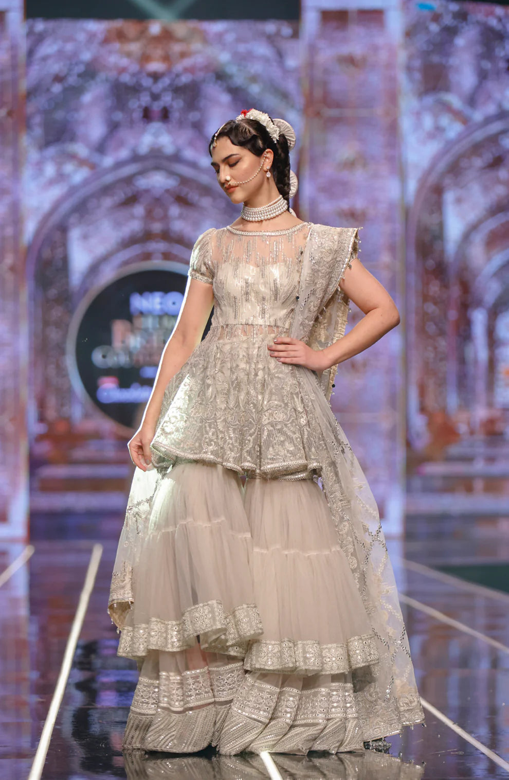 HSY - Peplum Gharara with Dupatta