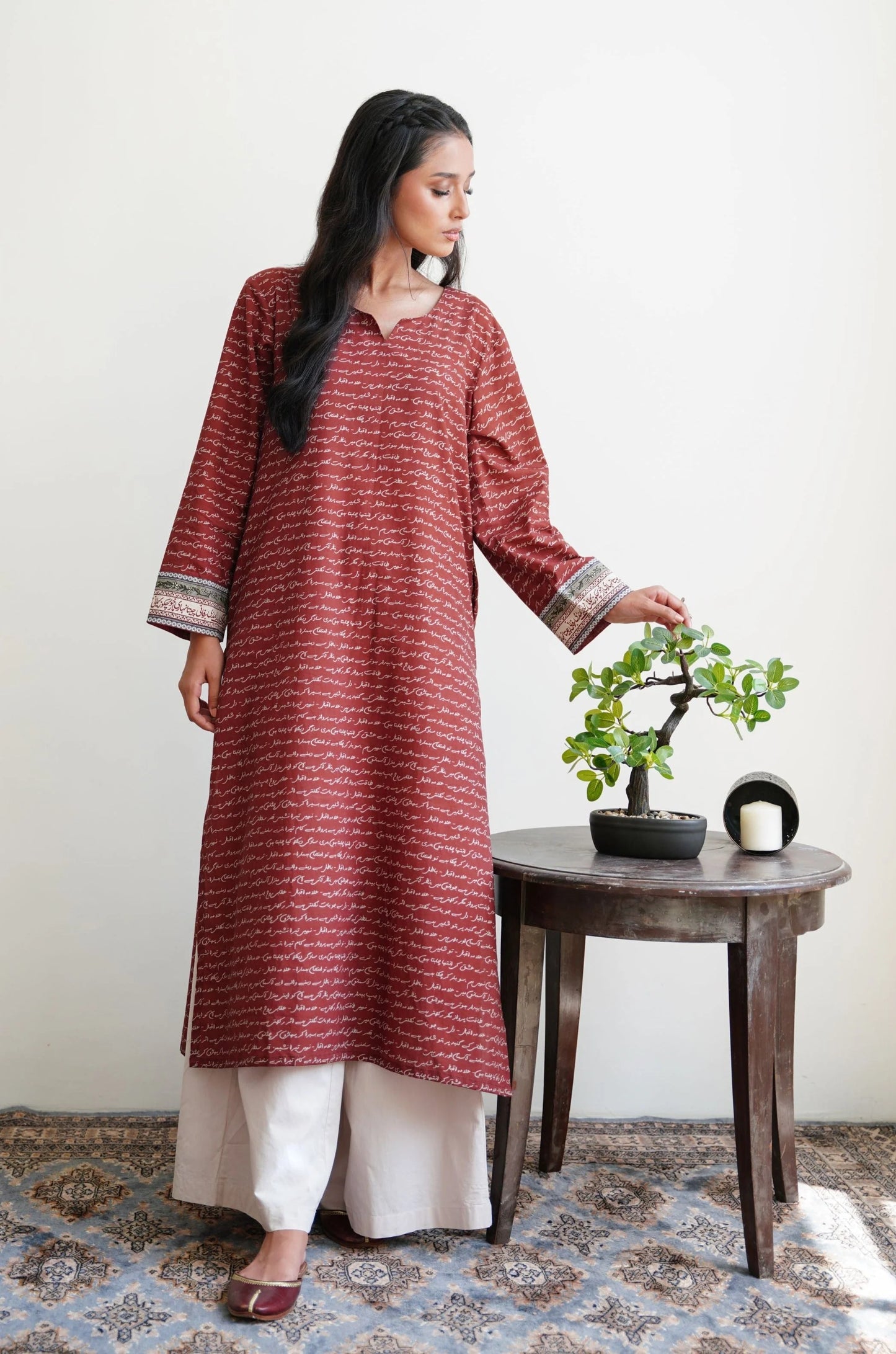 Manto - Virsa kurta Brick red