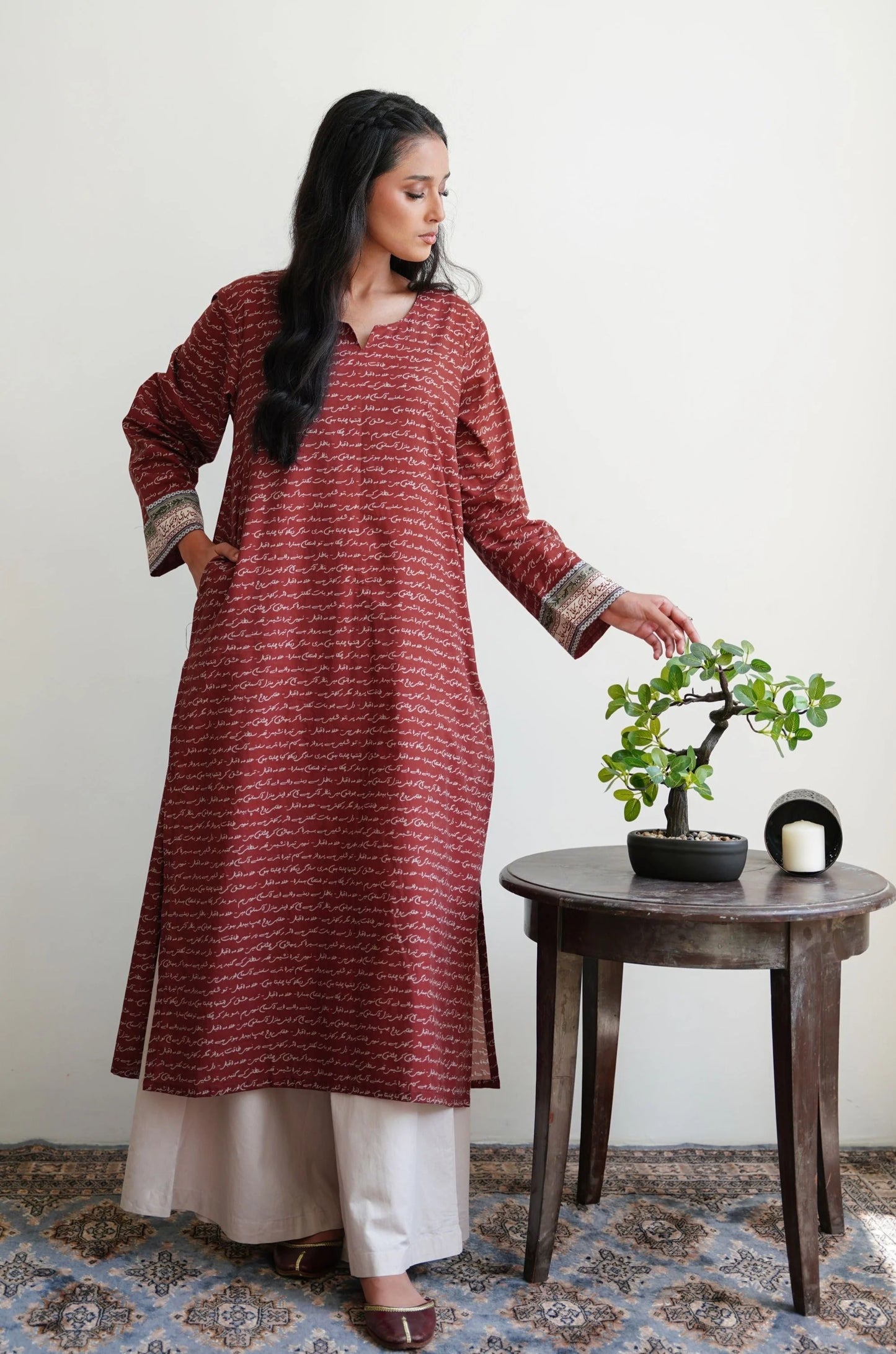 Manto - Virsa kurta Brick red