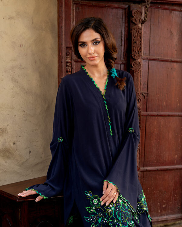 SOFIA NAVEED LARI - PEA COCK NAVY BLUE