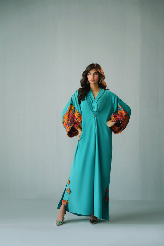 KARISHMA TALREJA - Sea Green Kaftan