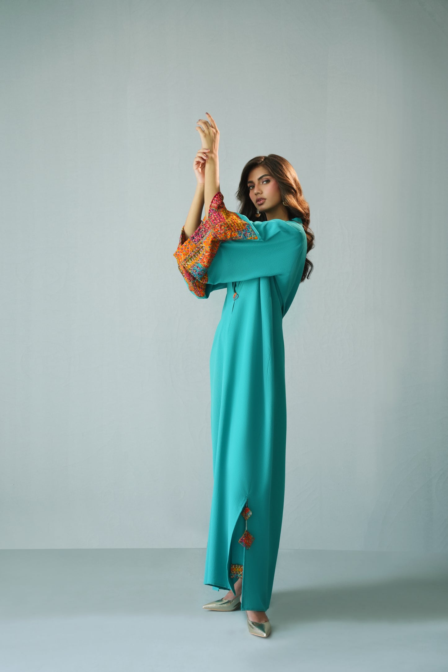 KARISHMA TALREJA - Sea Green Kaftan