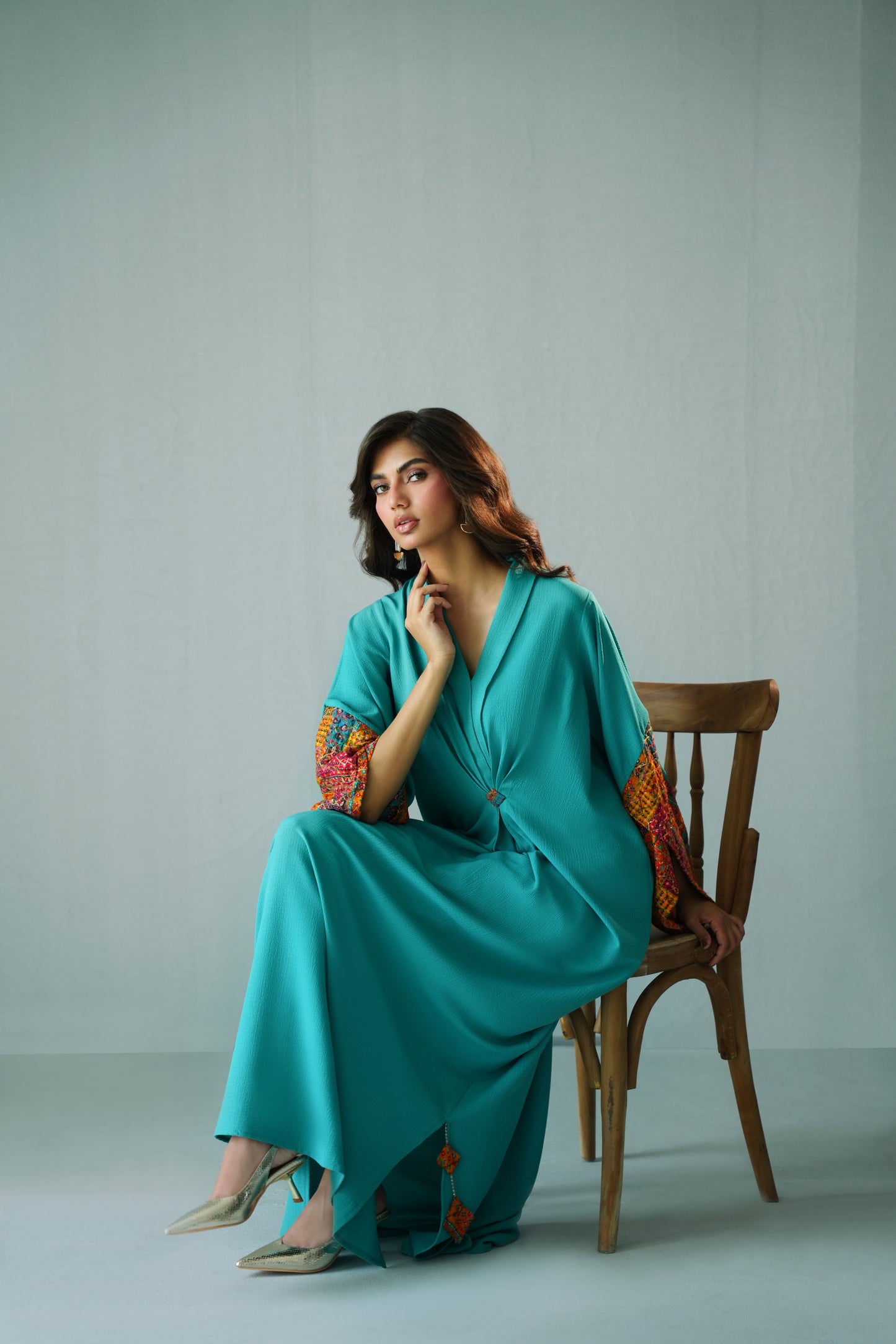 KARISHMA TALREJA - Sea Green Kaftan