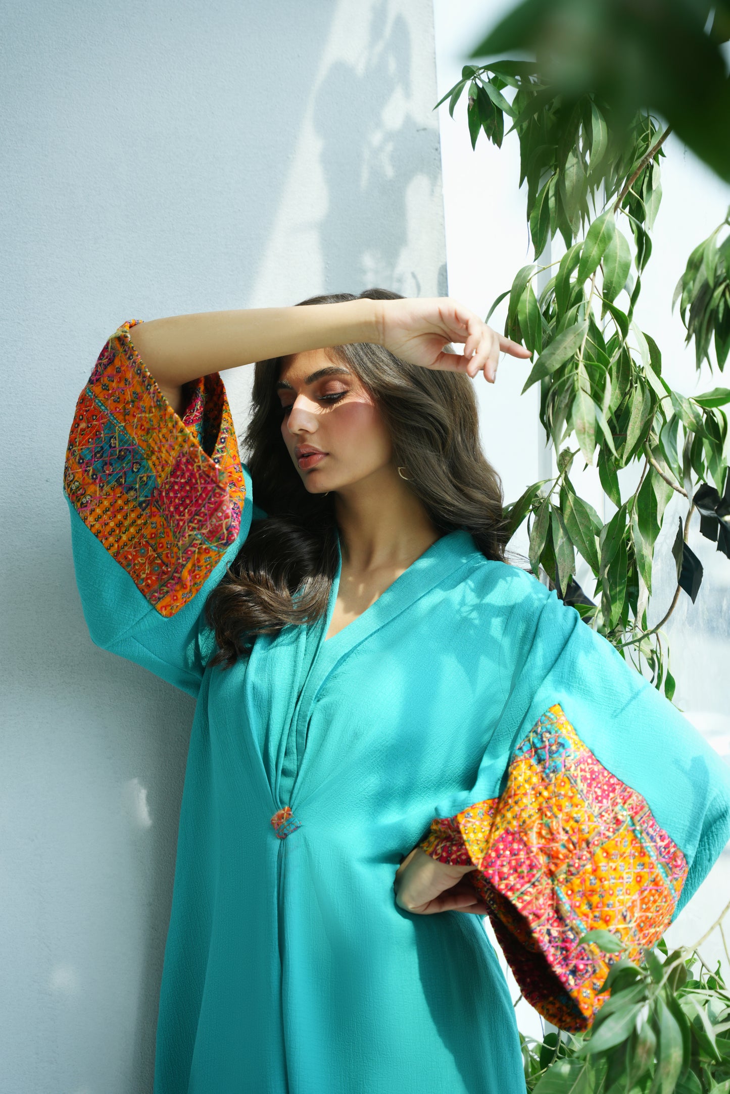 KARISHMA TALREJA - Sea Green Kaftan