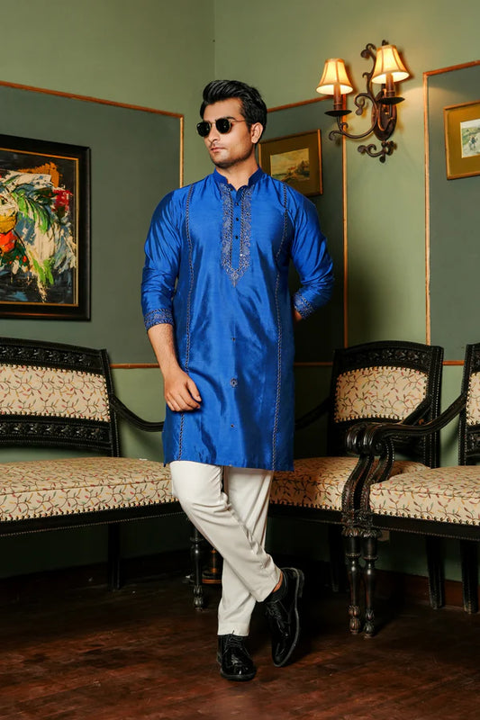 INCHI TAPE MENSWEAR - Royal Blue Kurta Trouser