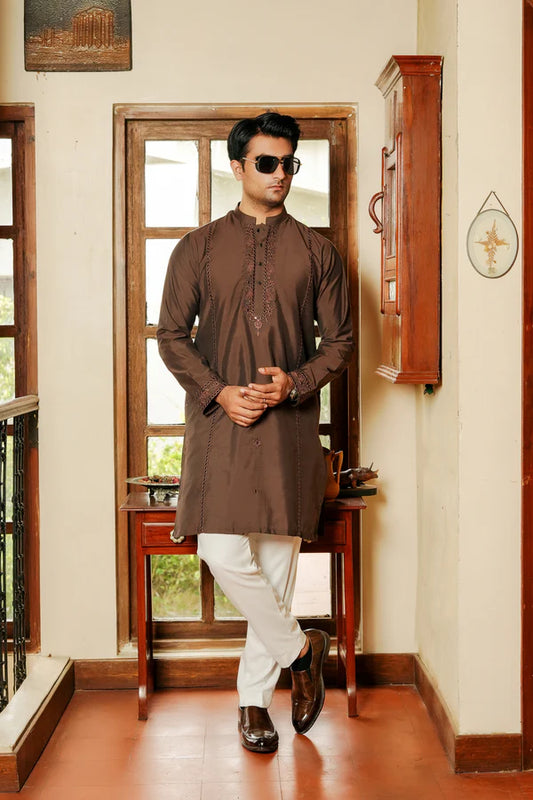 INCHI TAPE MENSWEAR - Brown Kurta Trouser