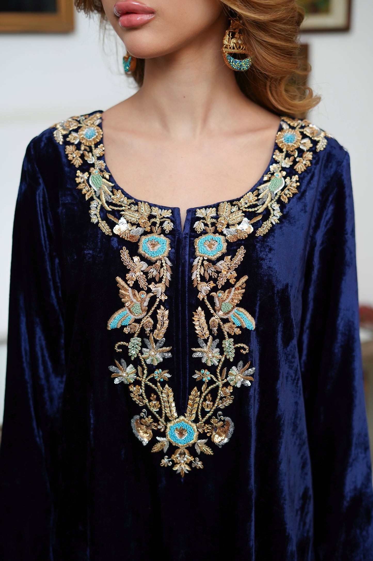 ASHJAIN SAFWAN - Navy Blue Velvet