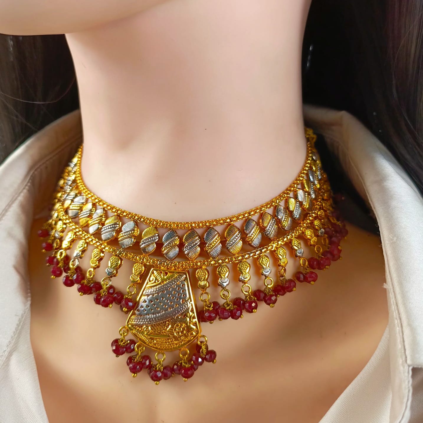 ZAHEEN KAMRAN - GARNET SET