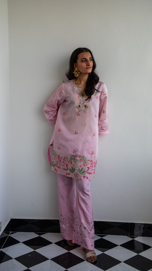 ASHJAIN SAFWAN - Pink with embellishment and embroidery