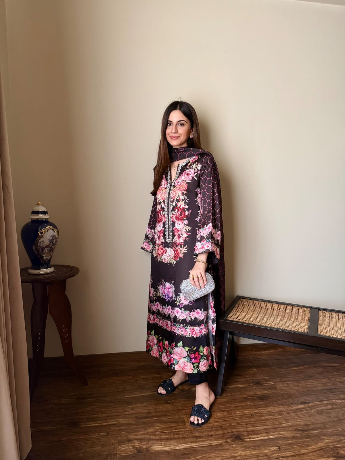 SABEEN MANEKIA - Black Floral