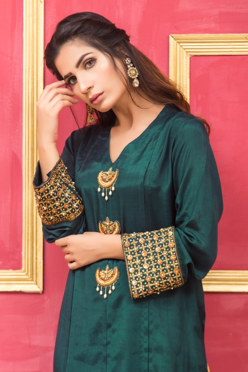 Hafsa Malik - Blue Greeen Cuffs