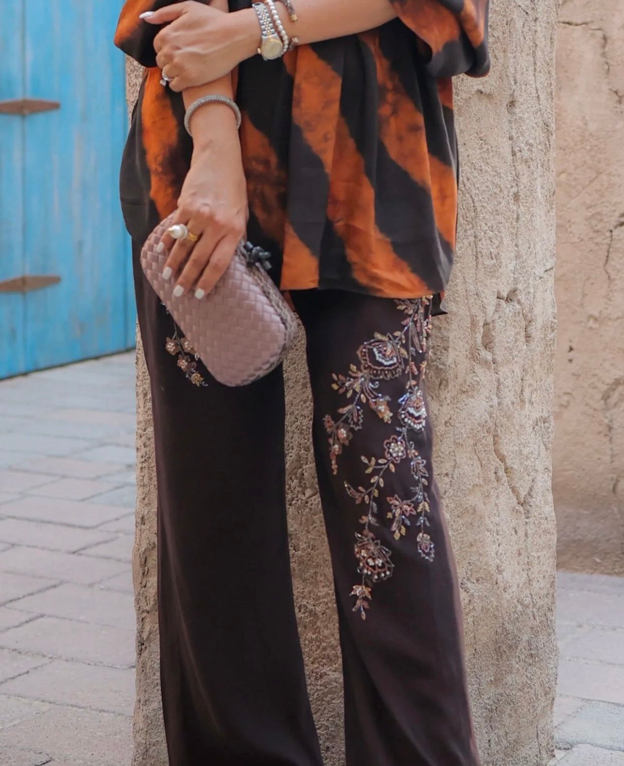 ANAM AHKLAQ -  Rust and Brown Tie and Dye