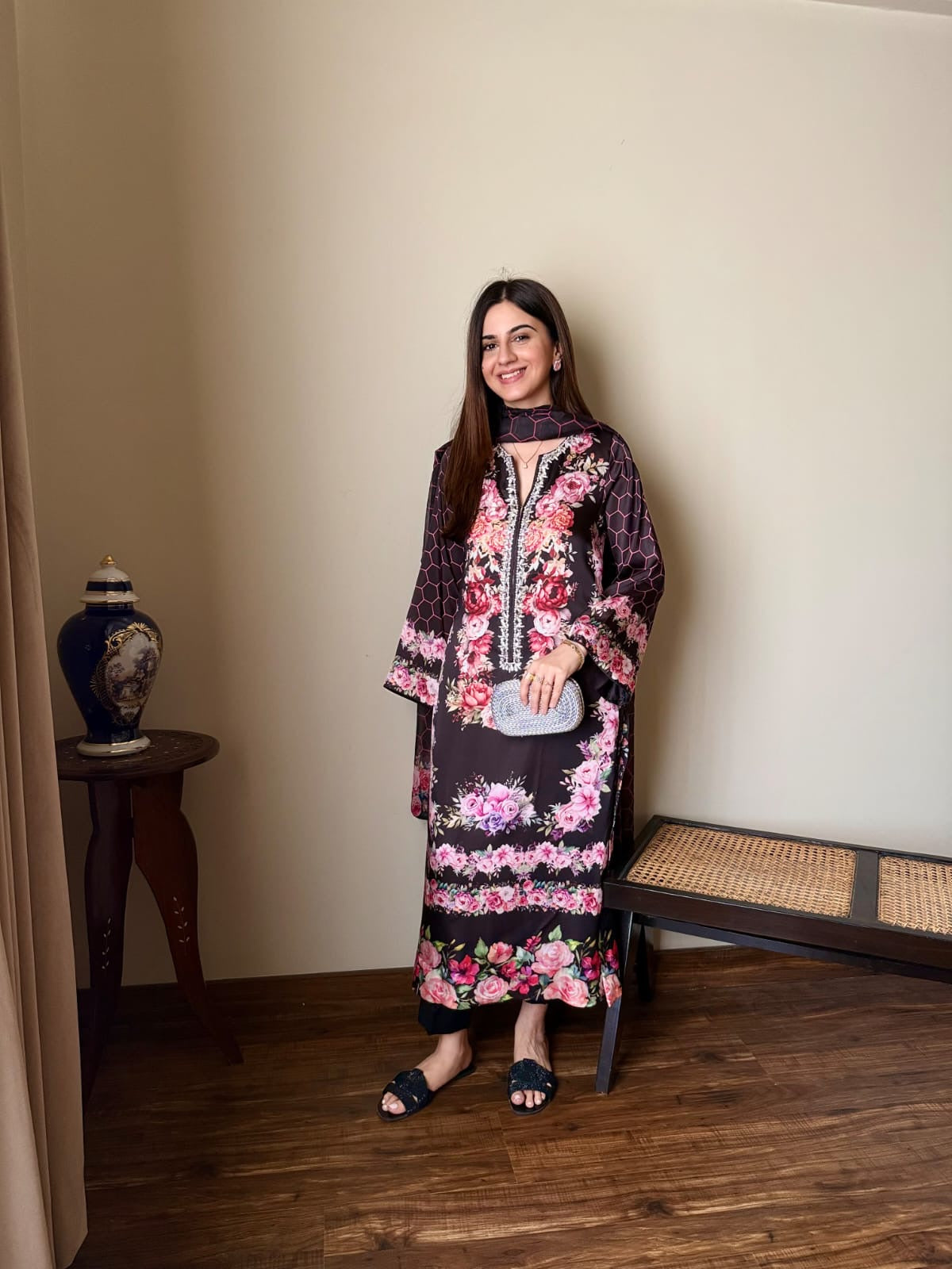 SABEEN MANEKIA - Black Floral