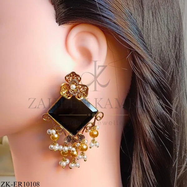 ZAHEEN KAMRAN- Florid Earrings